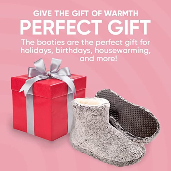 SNOOK EASE MICROWAVABLE COZY HEATED BOOTIES - BRAND NEW - SEALED - Picture 2 of 6